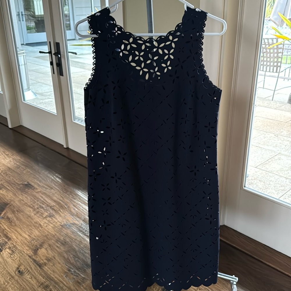 J. Crew laser cut eyelet shift dress